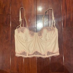 Victoria’s Secret Satin Lace Bustier Top